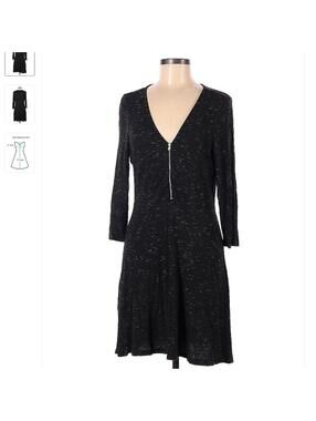 Express Heather Gray Zip Front Dress - Sz M